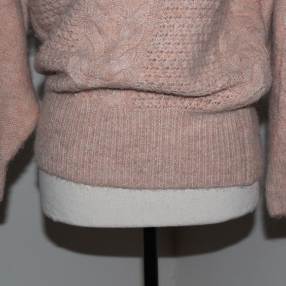 Sleeping On Snow, cable knit off the shoulder soft sweater Anthropologie - Picture 6 of 13